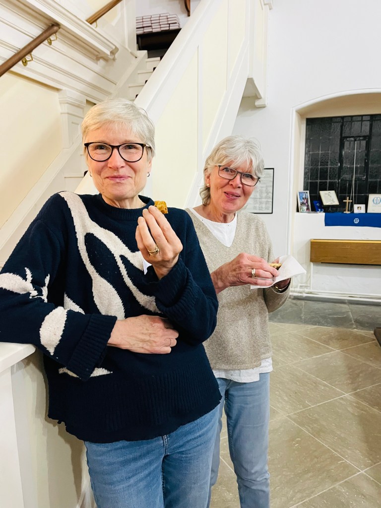 Enjoying cake at the Director of Music's Birthday